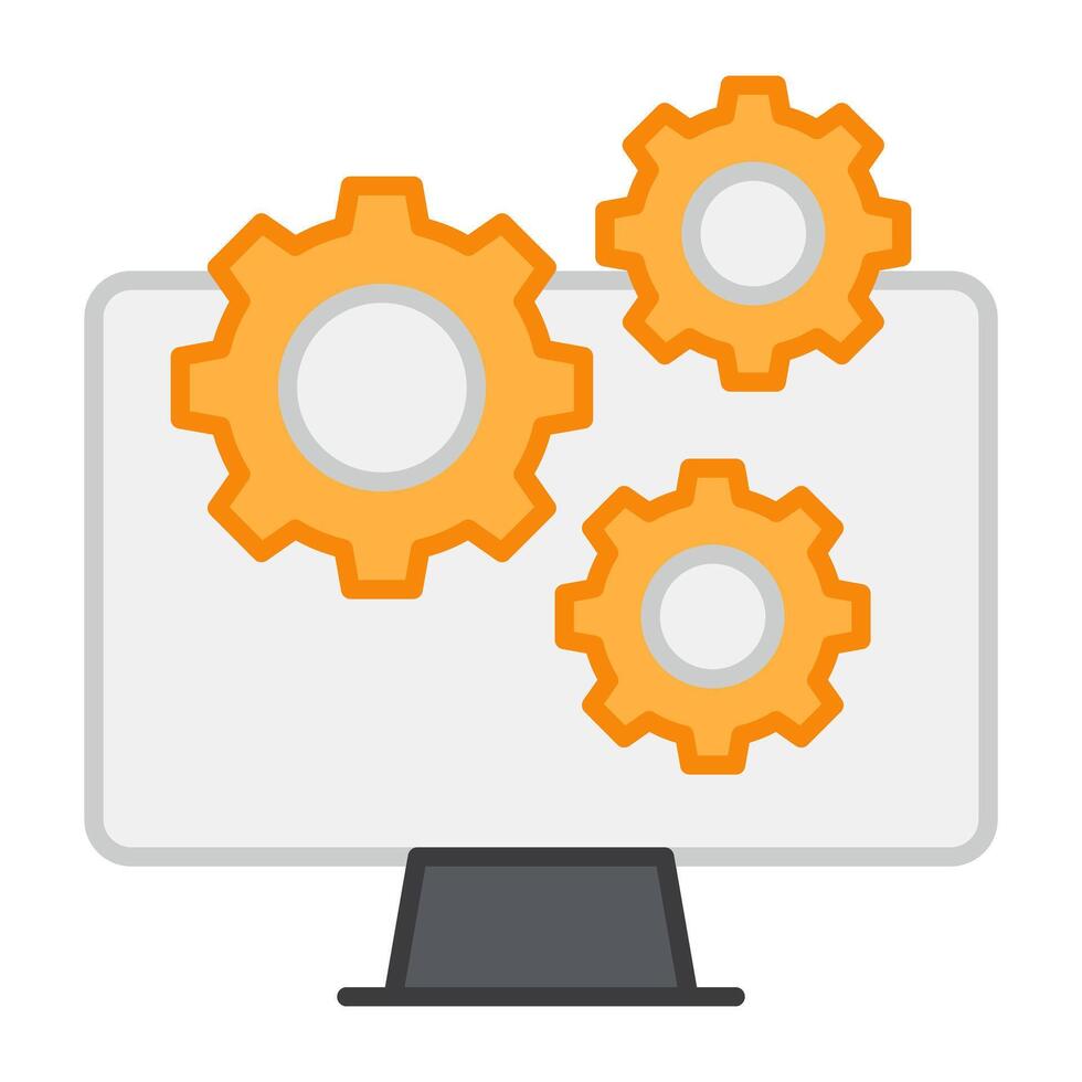 A flat design, icon of system management vector