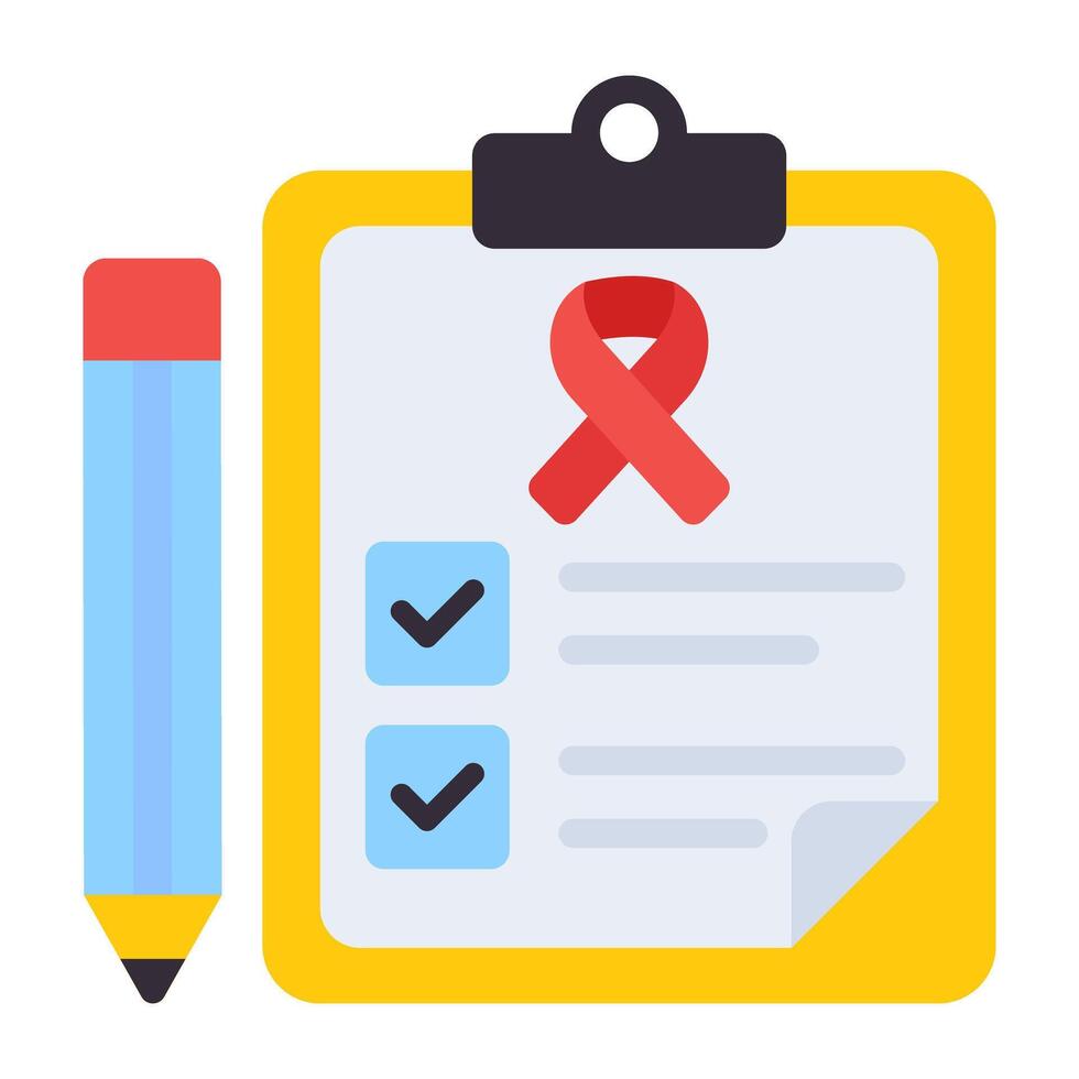 An editable flat vector of cancer report