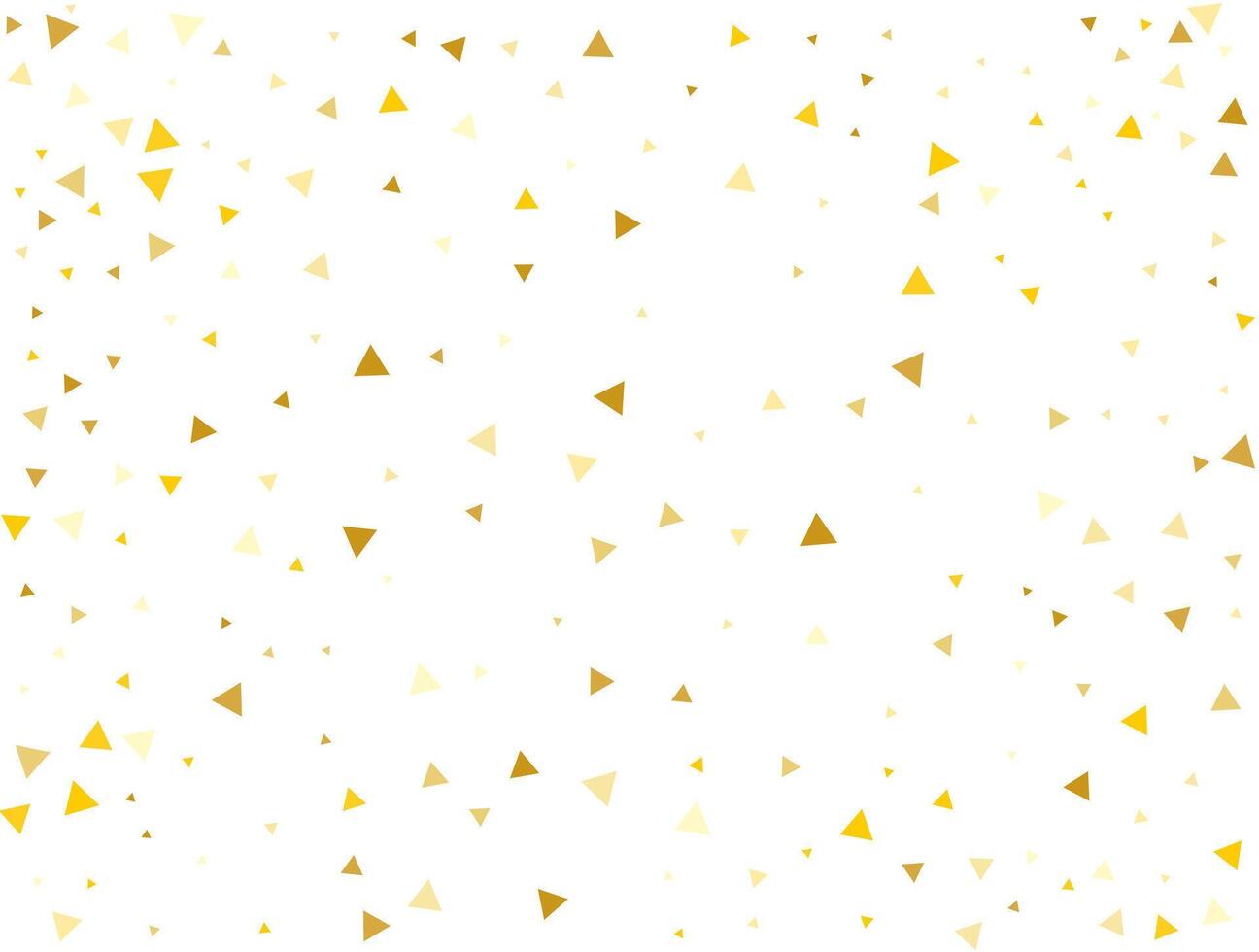 Wedding Golden Triangular Confetti Background. Vector illustration