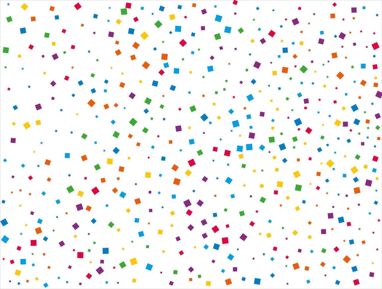 Luxury Rainbow Squares Confetti. Vector illustration.