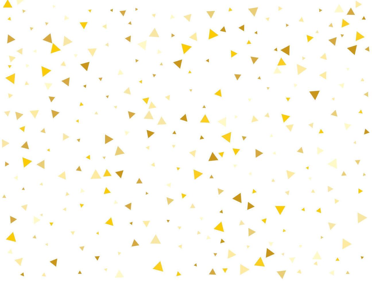 Wedding Golden Triangular Confetti Background. Vector illustration
