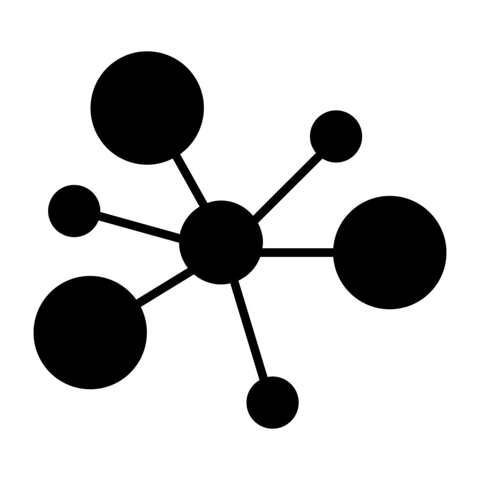 A flat design icon of topology vector