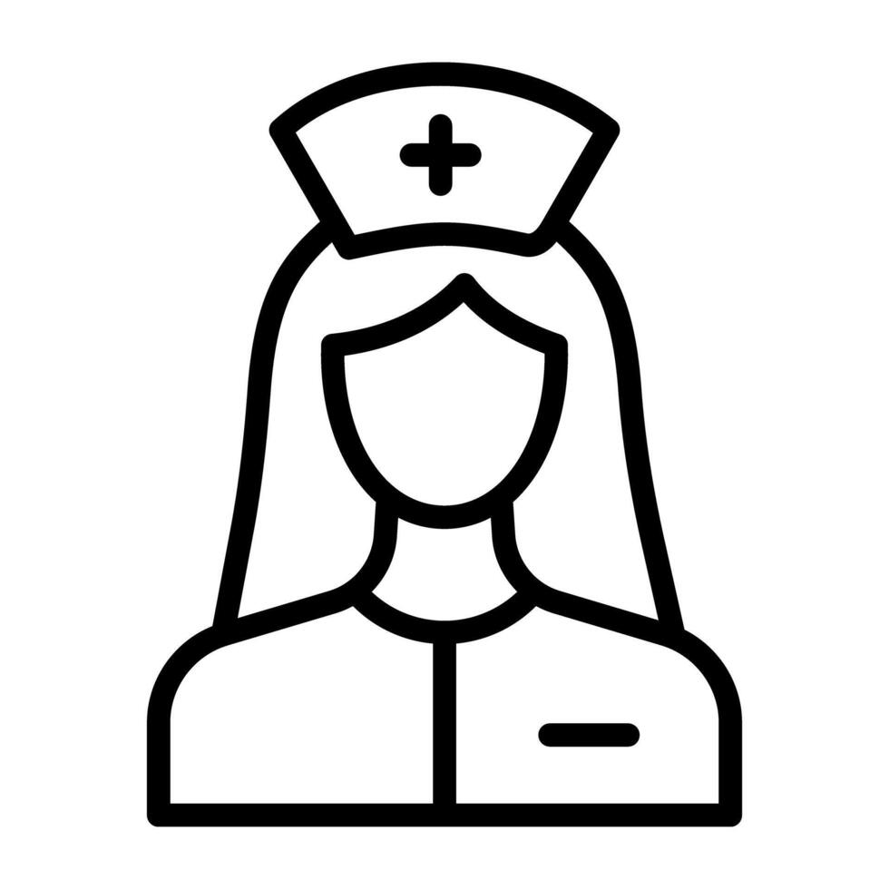 A trendy vector design of female nurse