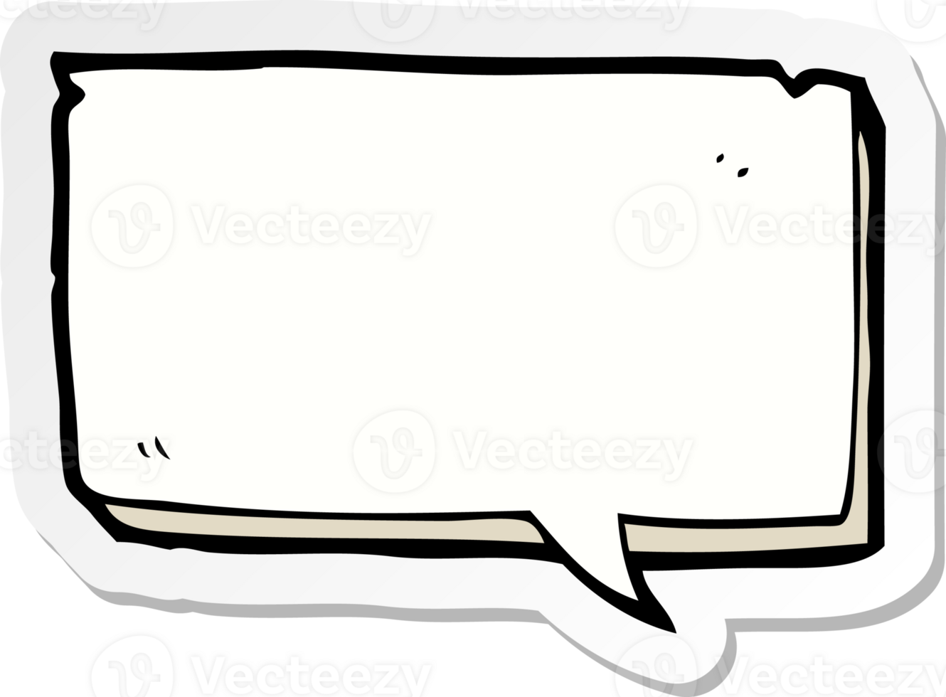 sticker of a cartoon speech bubble png