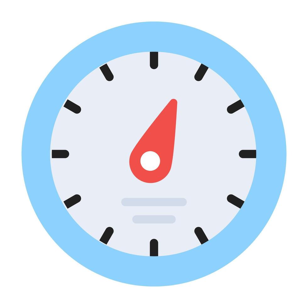 A flat design, icon of speedometer vector