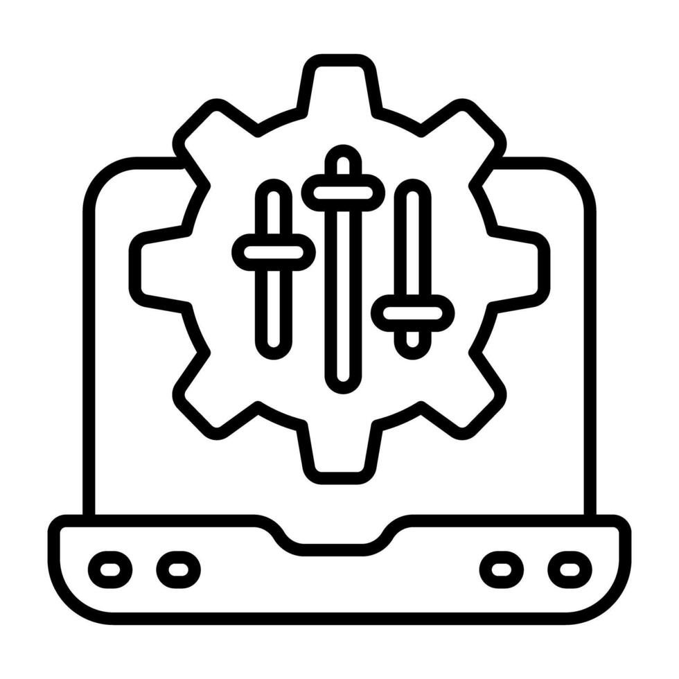 A linear design, icon of volume equalizer vector