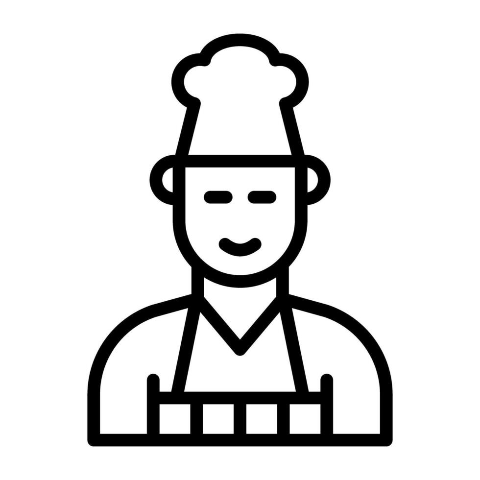 Cooking outline design, icon of mr chef vector
