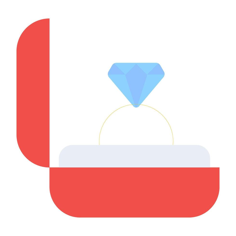 un hermosa diamante anillo icono, editable vector