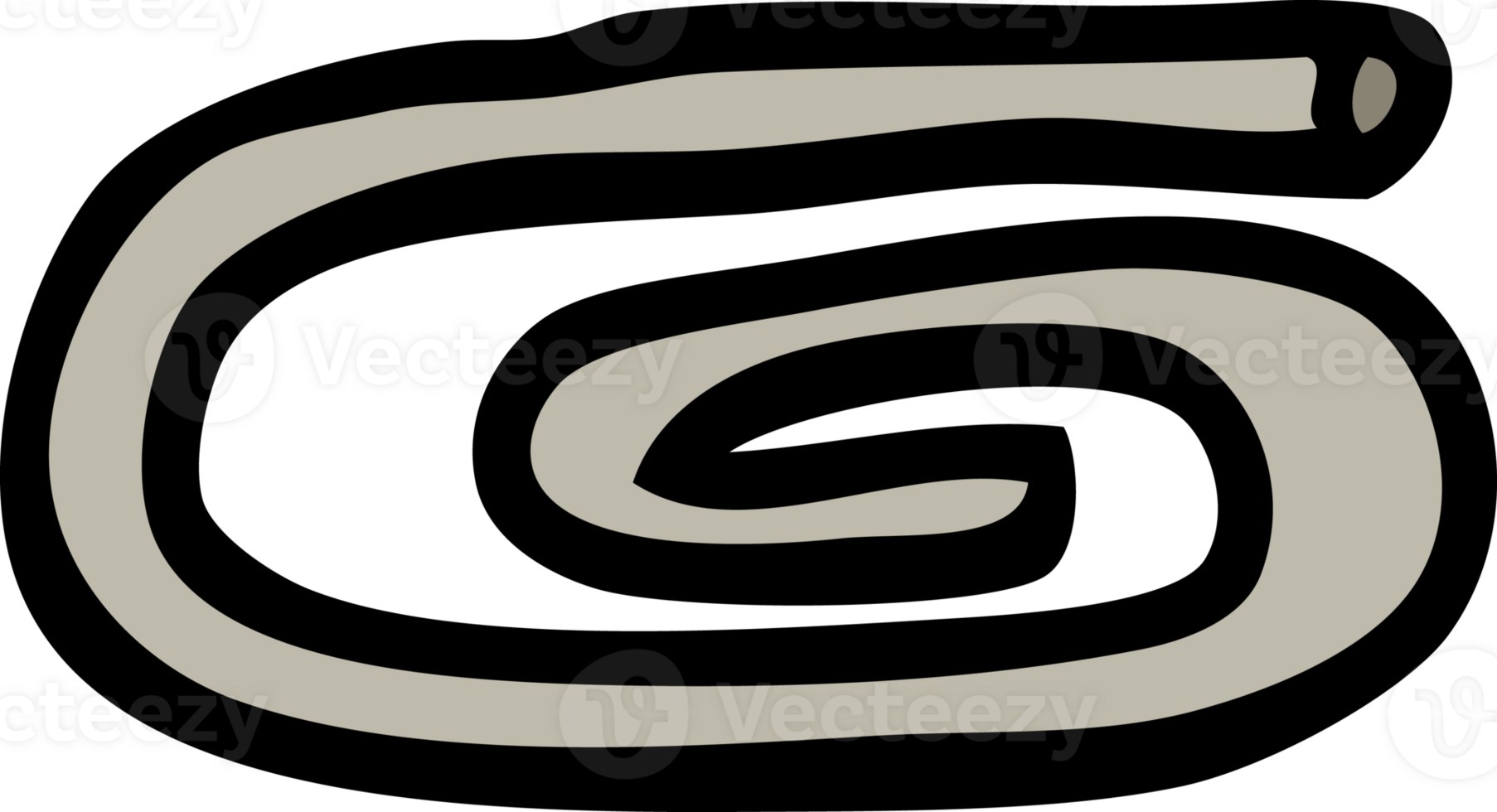 hand drawn doodle style cartoon paper clip png