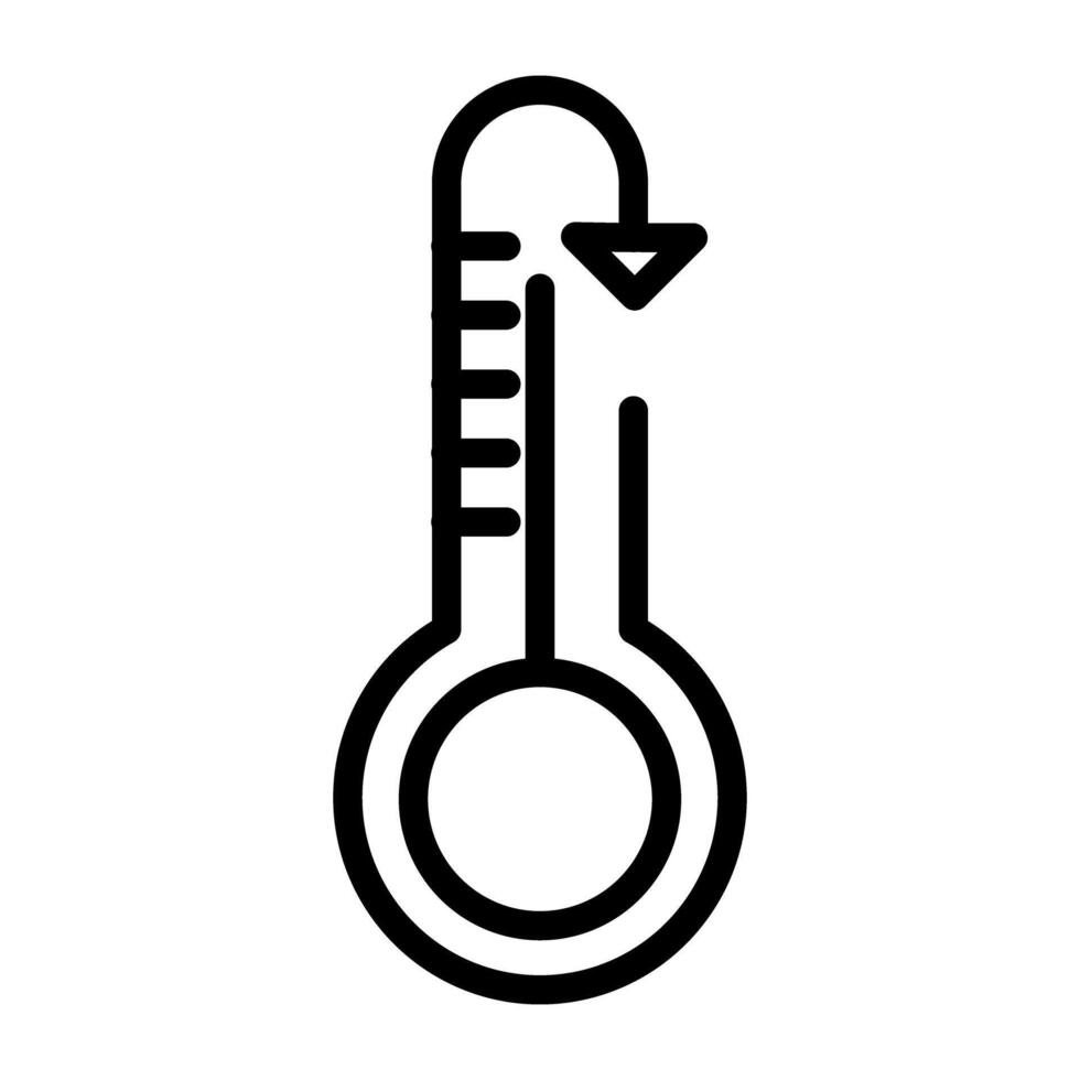 Thermometer with down arrow denoting isometric icon of         temperature down vector