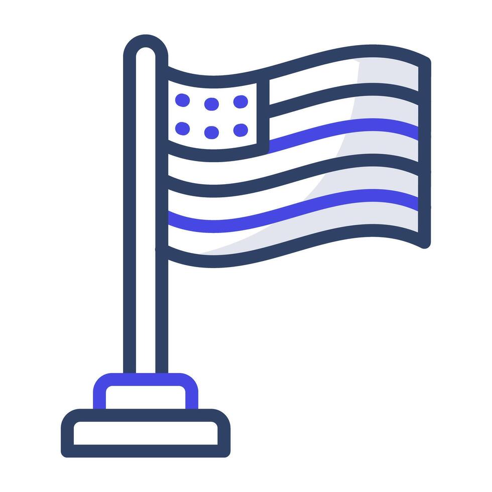 An icon design of us flag vector