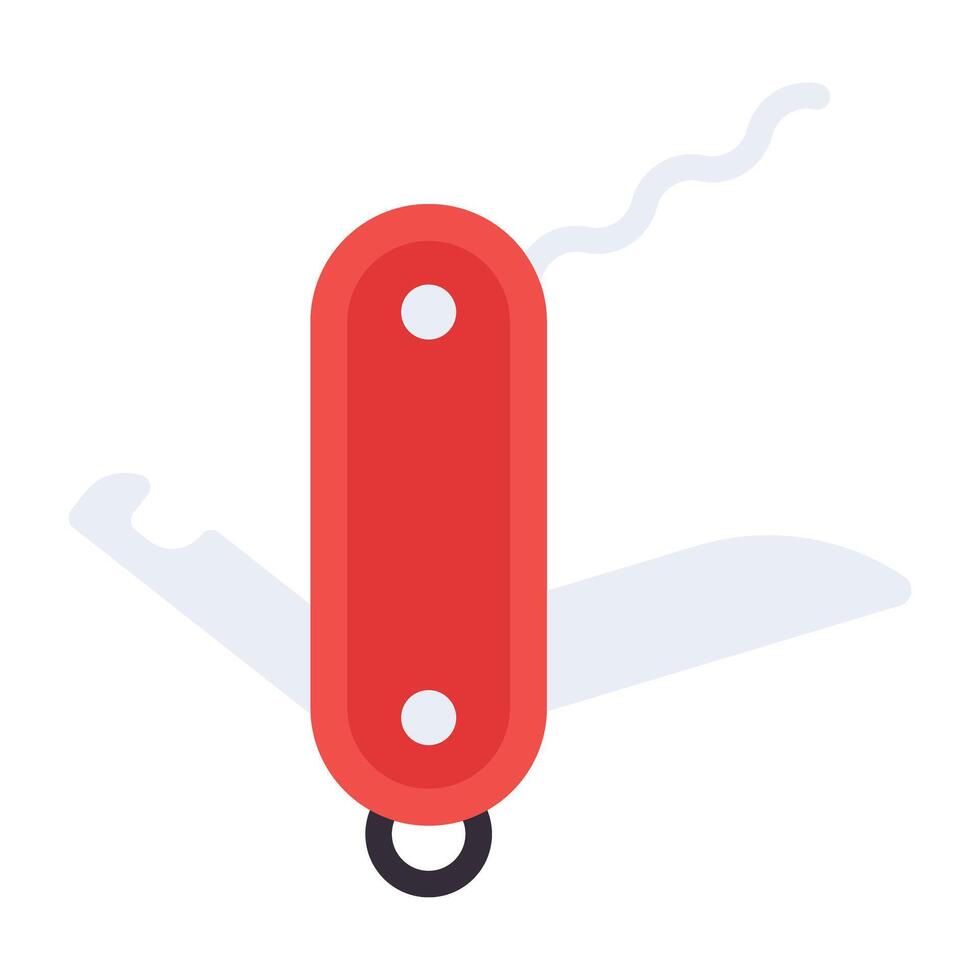 un plano diseño, icono de bolsillo cuchillo vector