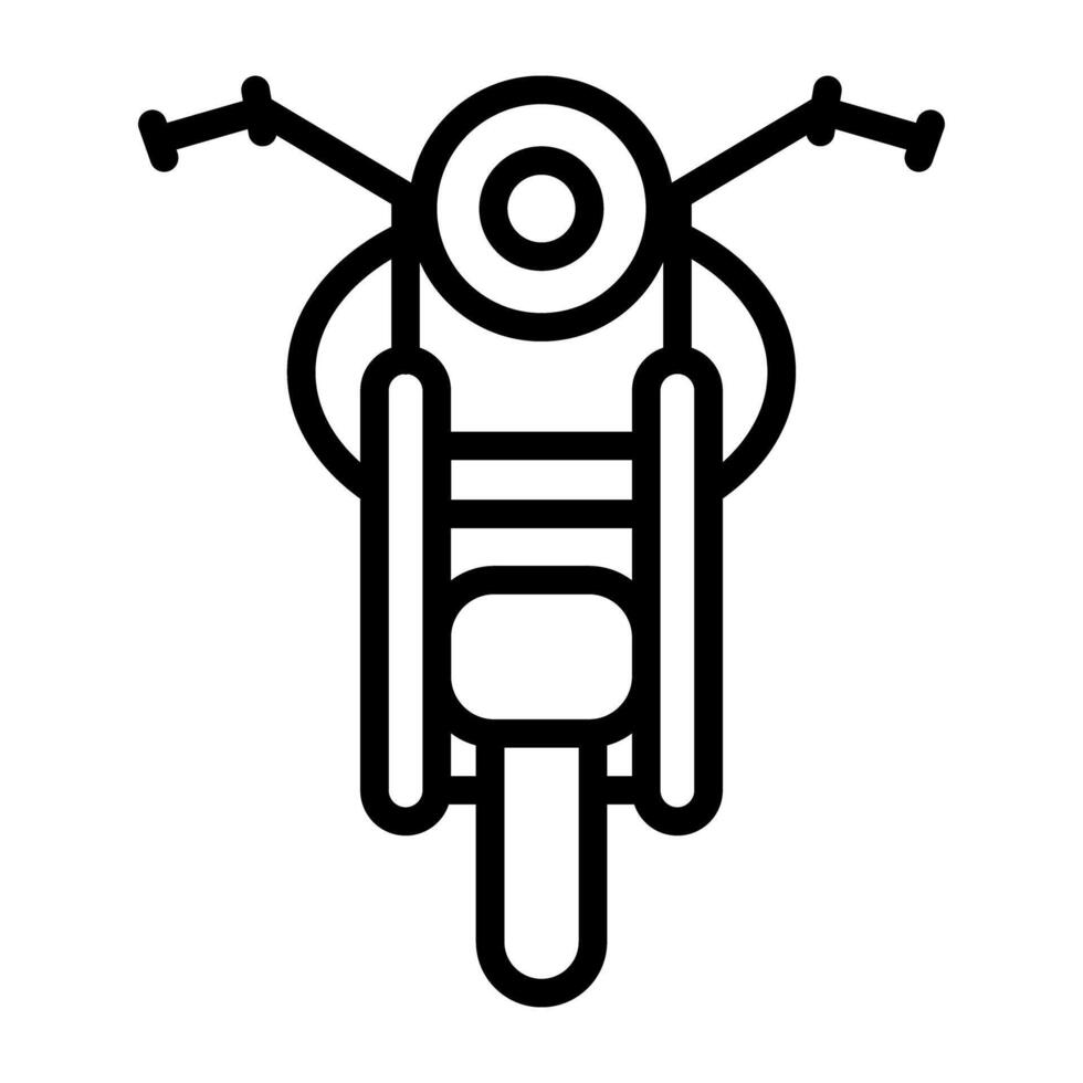 Personal travel vehicle, icon of motorbike vector
