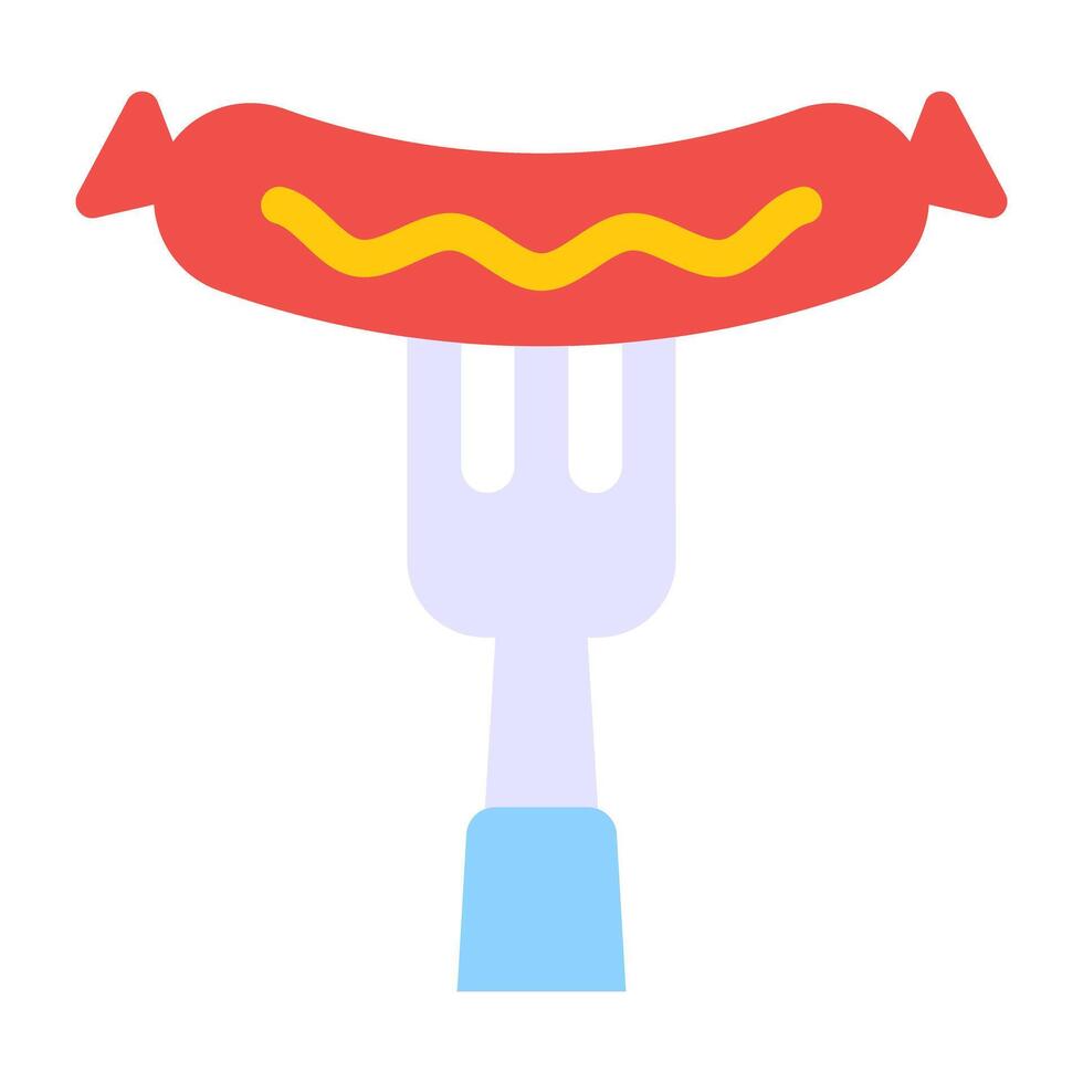 Frankfurter food flat icon vector