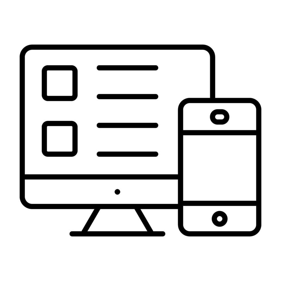A linear design, icon of online bullets vector
