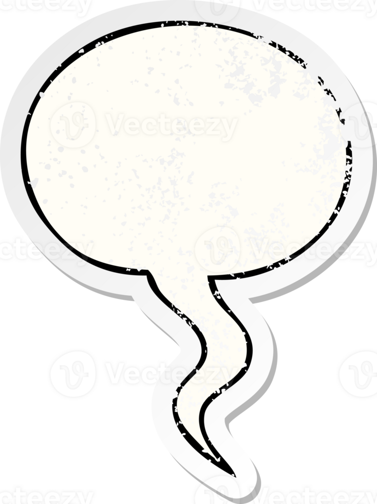 cartoon speech bubble distressed distressed old sticker with speech bubble distressed distressed old sticker png