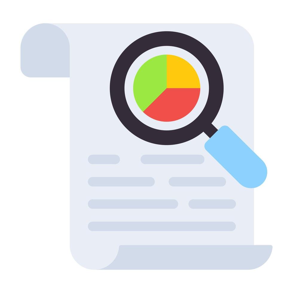 A flat design, icon of data analysis vector