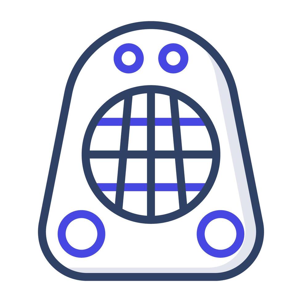 A glyph design, icon of fan heater vector