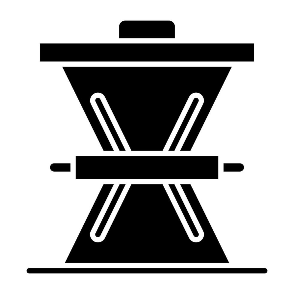 A glyph design, icon of manufacturing plant vector