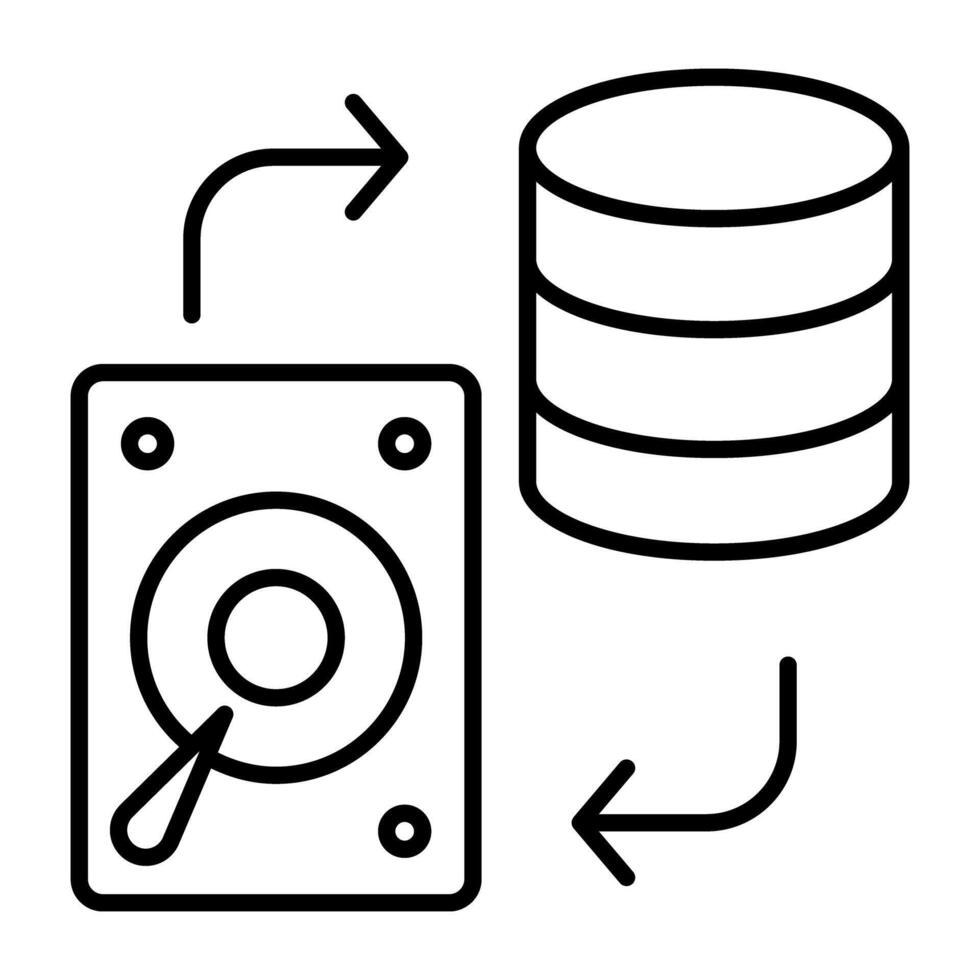 An icon design of data transfer vector