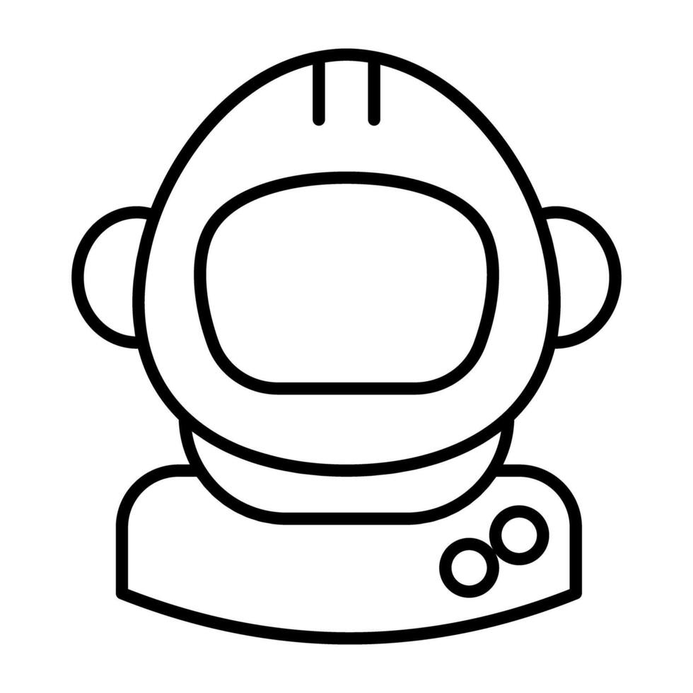 A glyph design, icon of space helmet vector