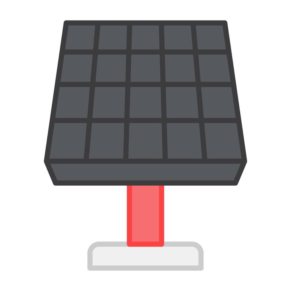 A flat design, icon of solar panel vector
