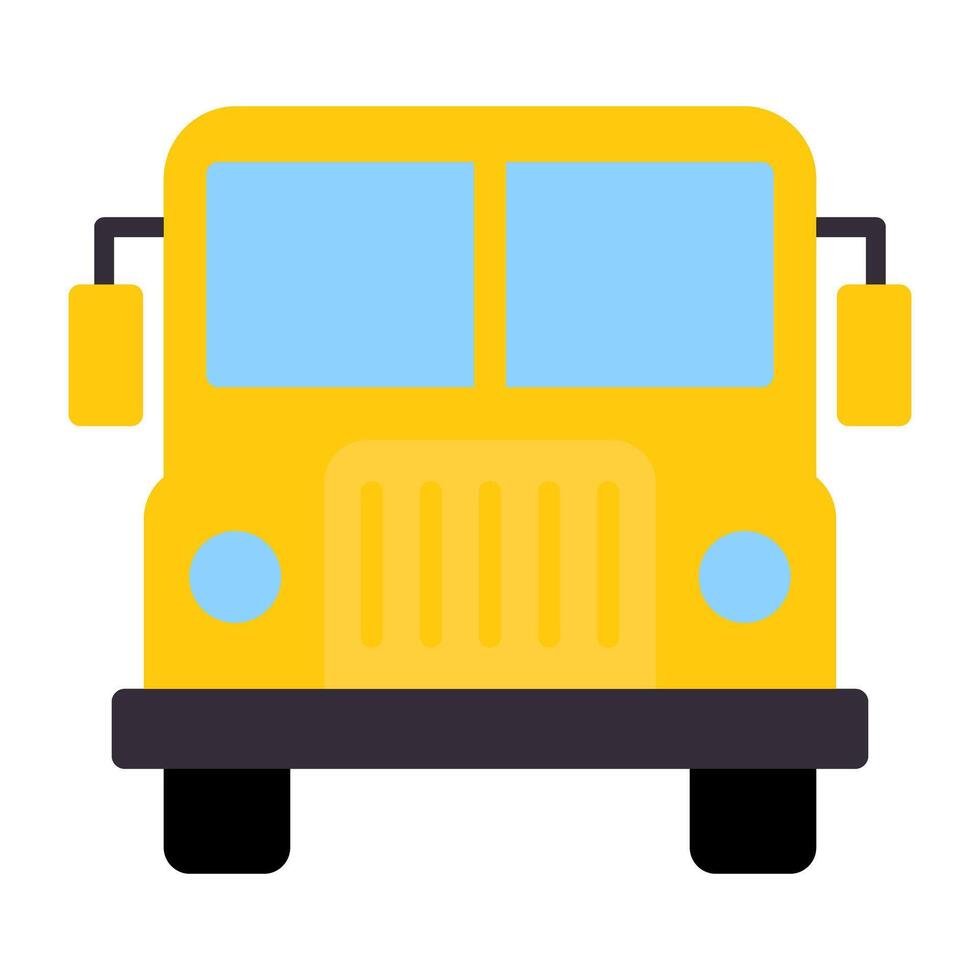 Bus vector icon in flat trendy design