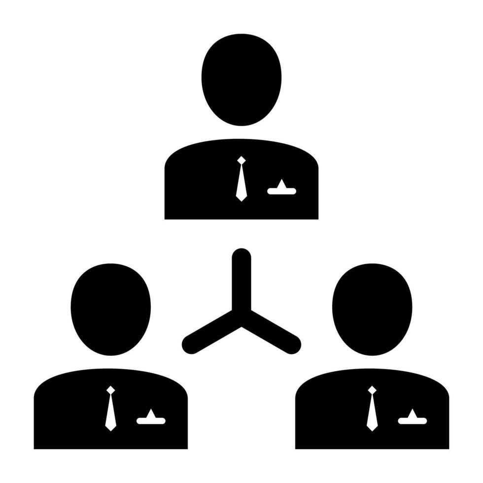 A solid design, icon of team leader vector