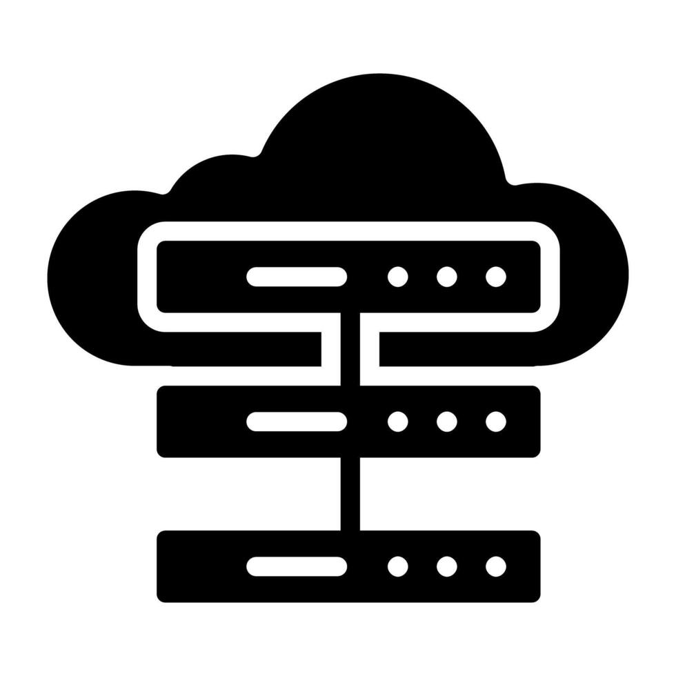 An icon design of cloud server vector