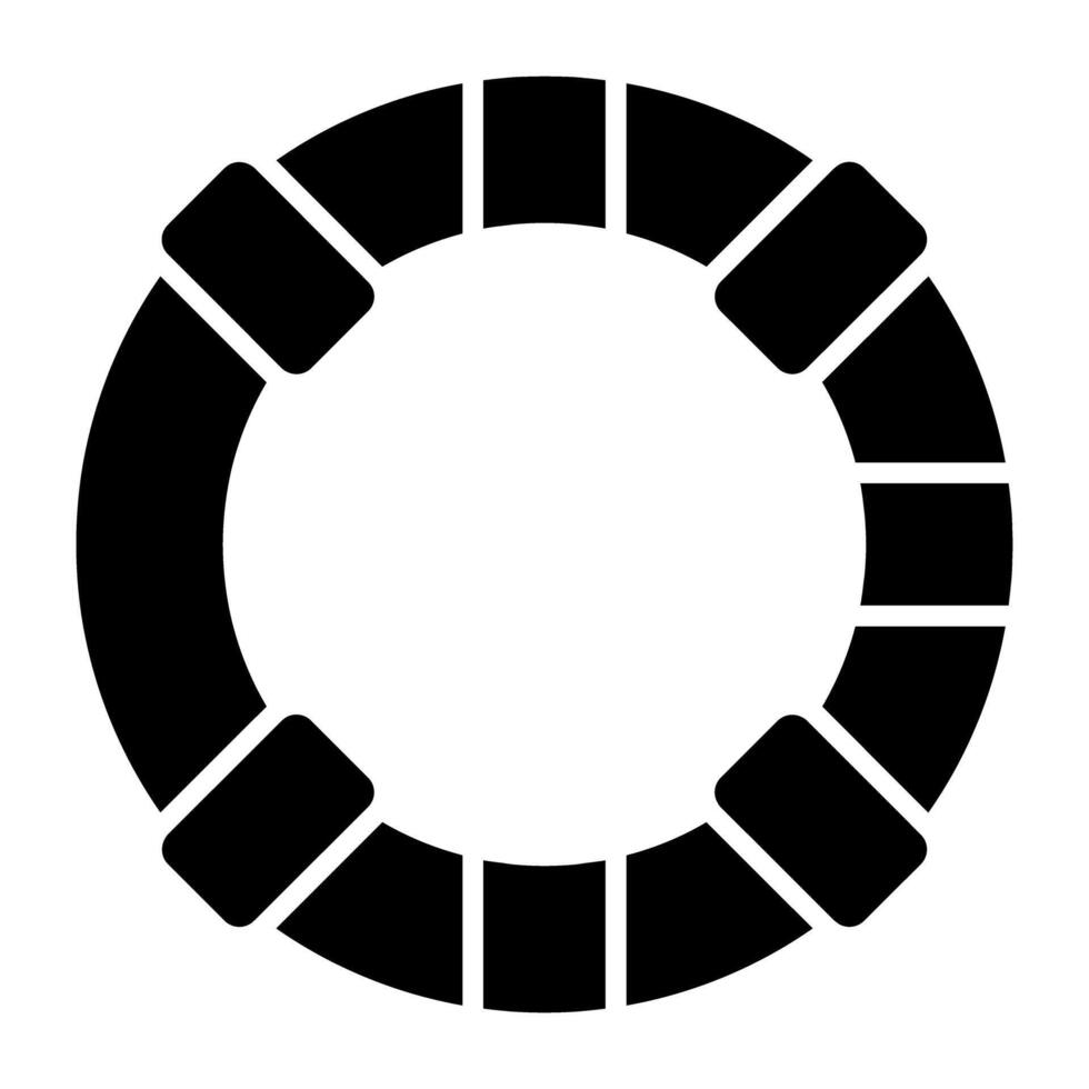 A glyph design, icon of lifebuoy vector