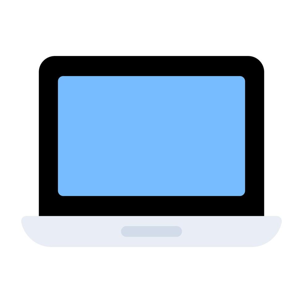 A flat design, icon of laptop vector