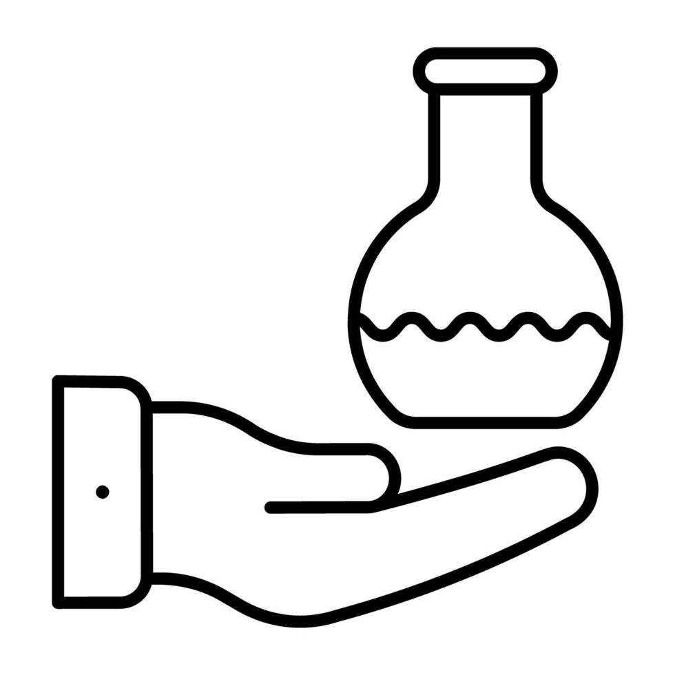 Trendy vector design of flask care