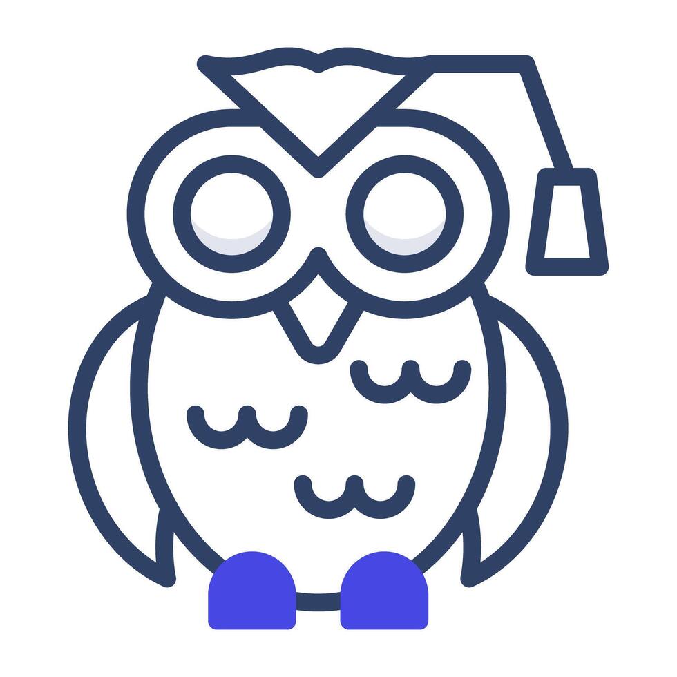 An icon design of owl bird vector