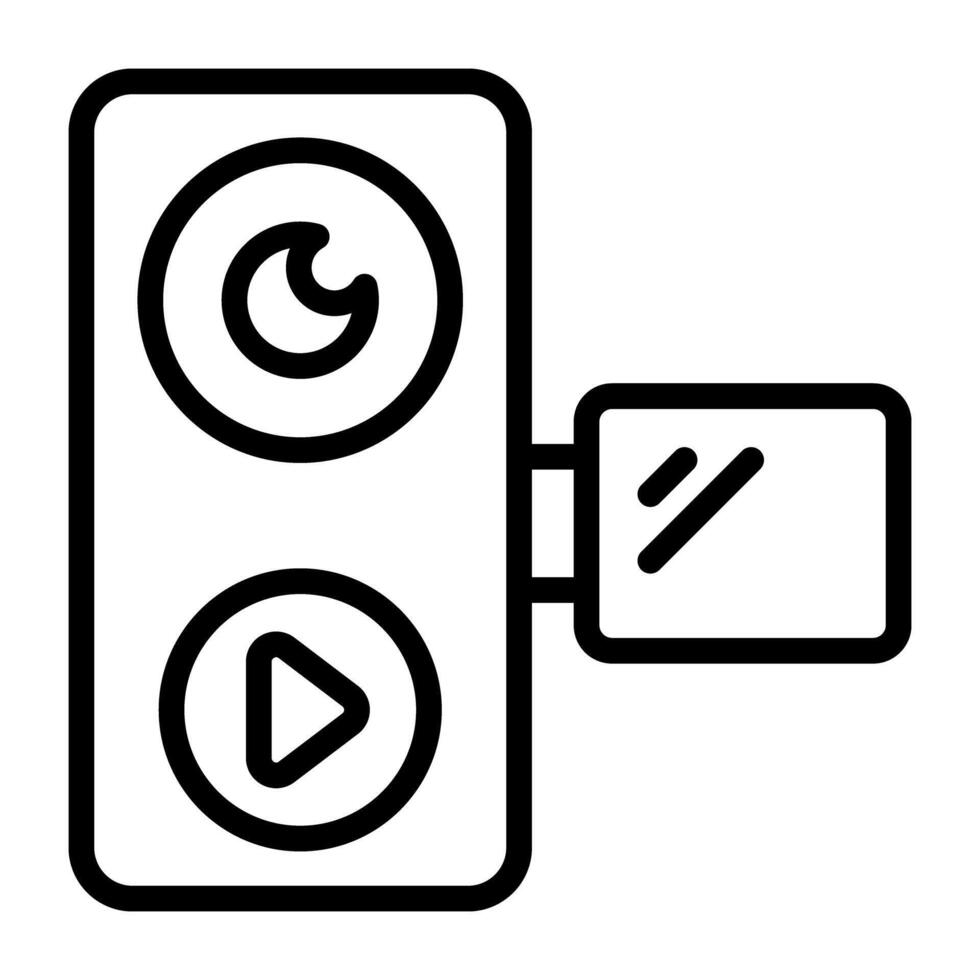 Handycam vector in linear icon