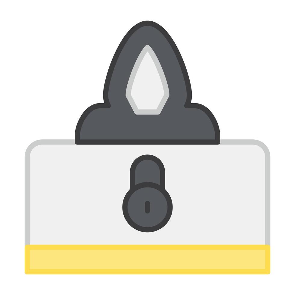 An icon design of padlock, editable vector