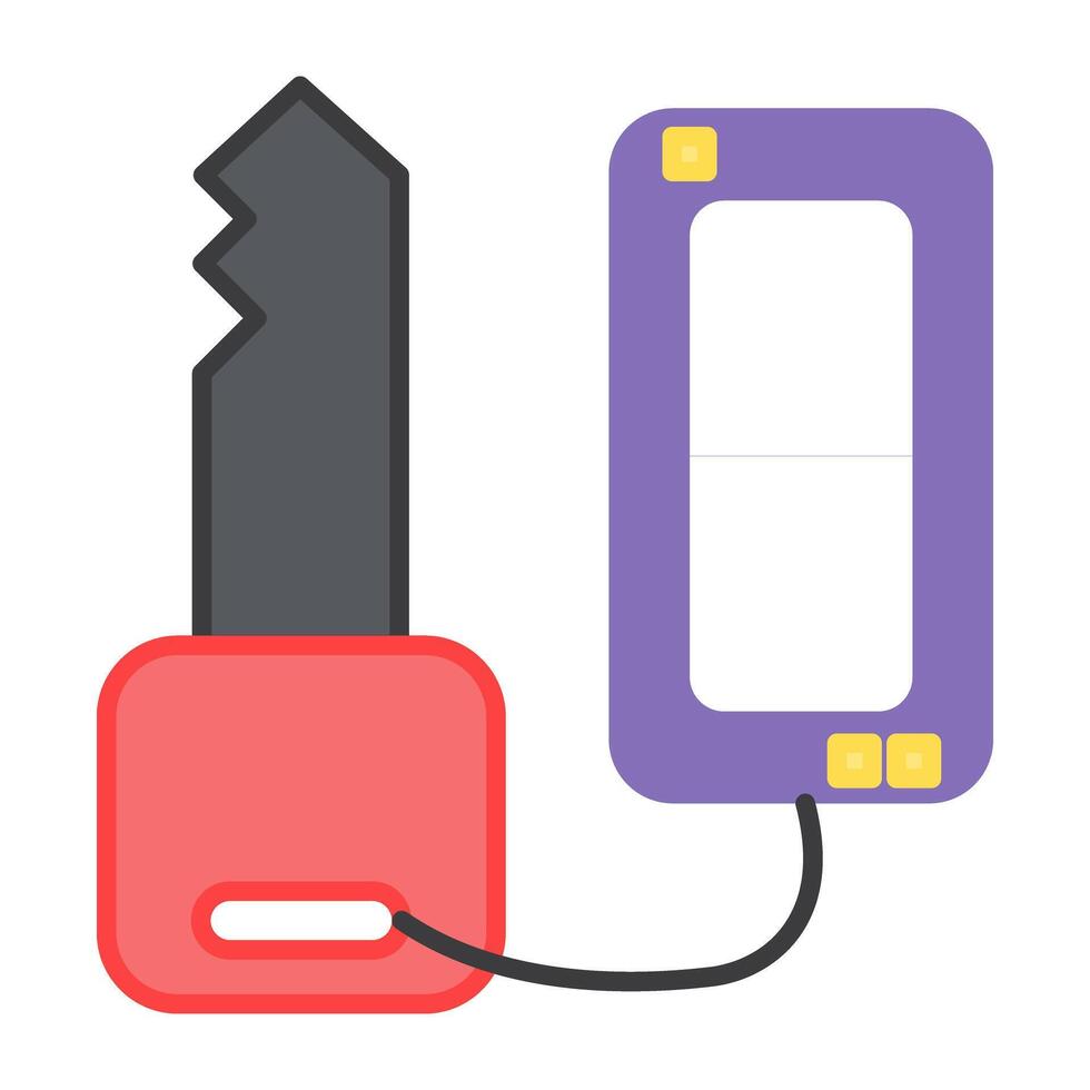 A modern design icon of key fob vector