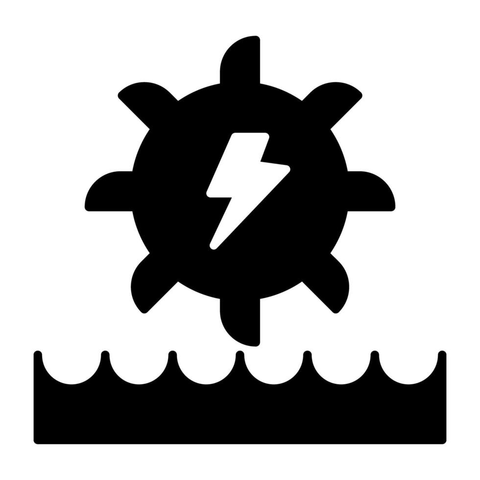 A glyph design, icon of energy management vector
