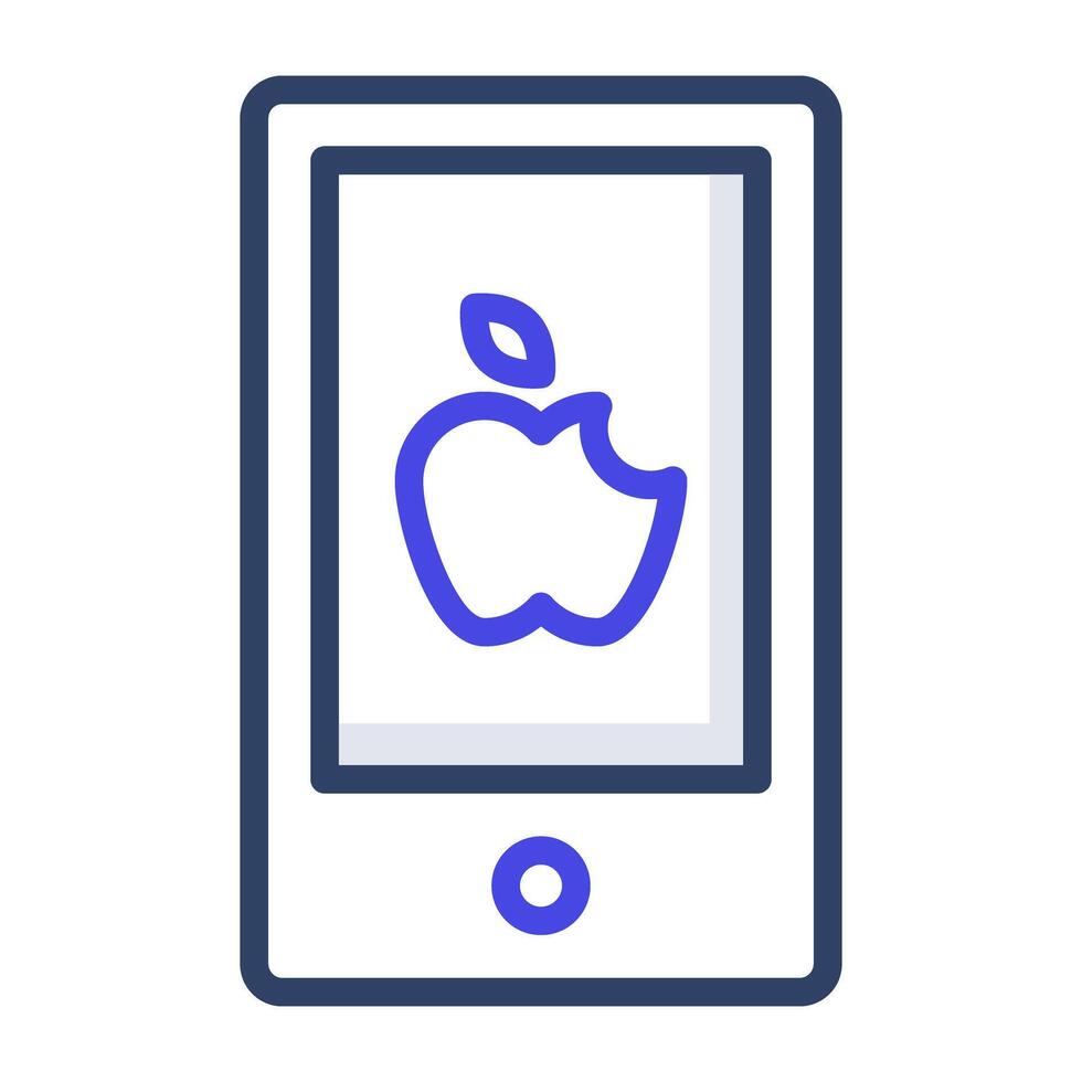 A outline design, icon of smartphone vector