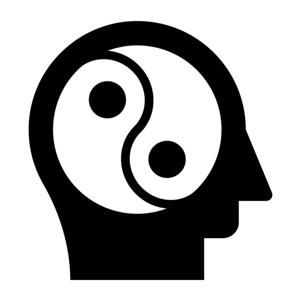 A trendy vector design of yin yang meditation