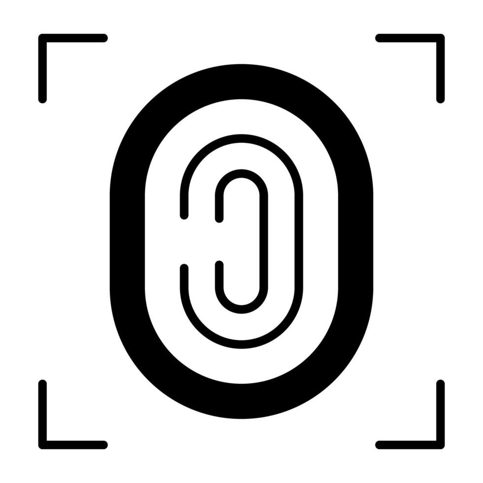 A modern design icon of fingerprint scanning vector