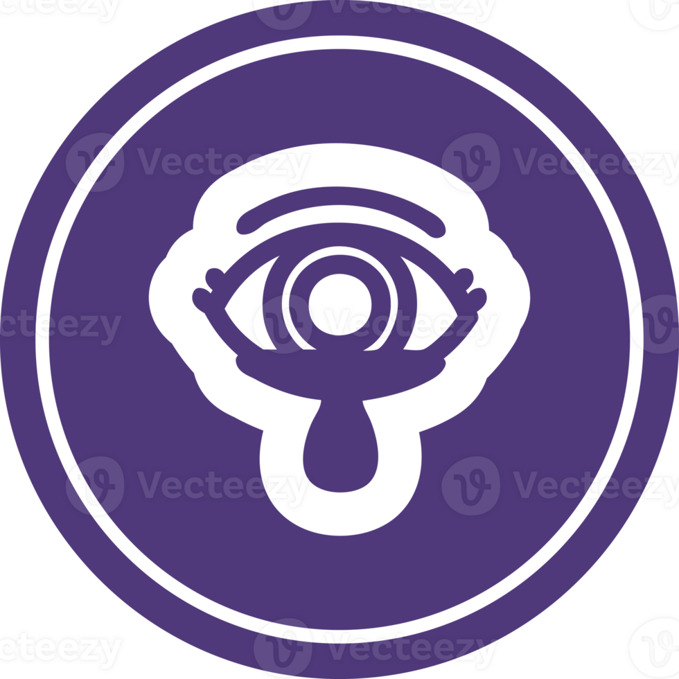 mystic eye crying blood circular icon symbol png