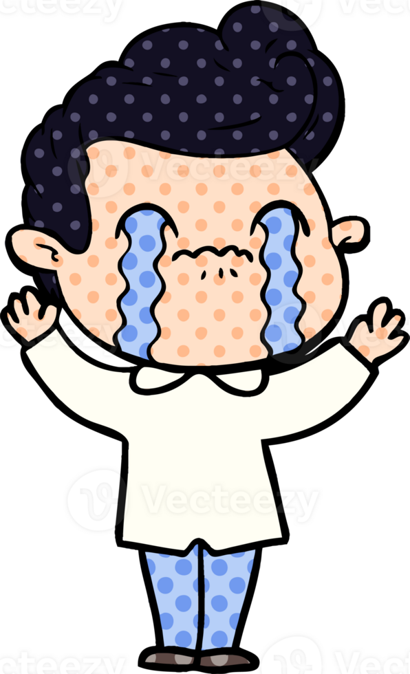 cartoon man crying png