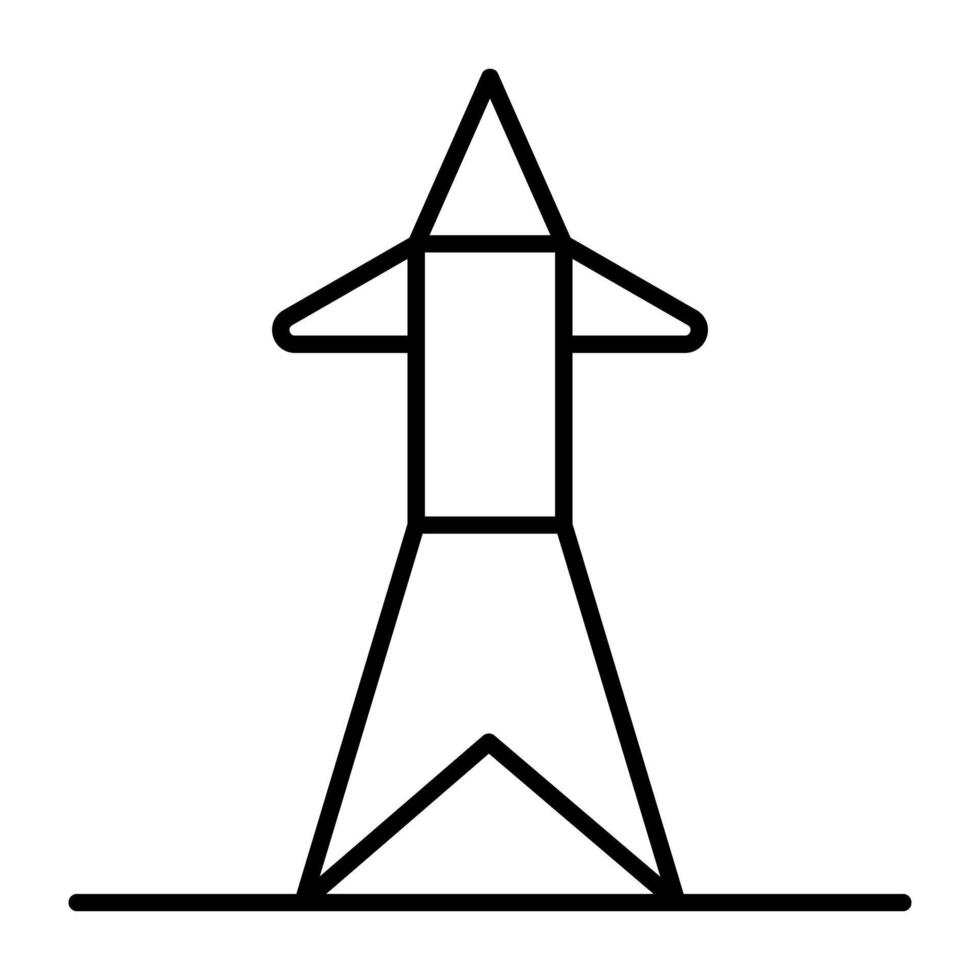 A linear design, icon of energy pole vector