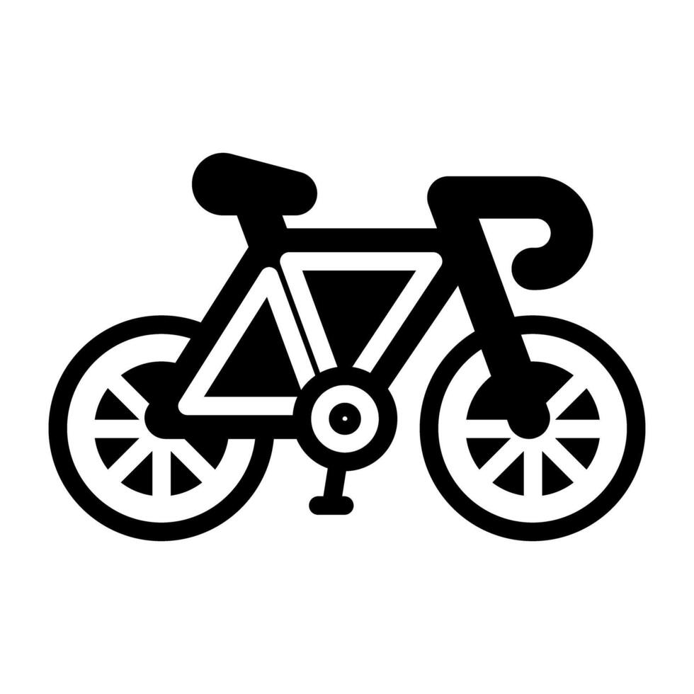 Solid bicycle icon design, pedal bike vector design