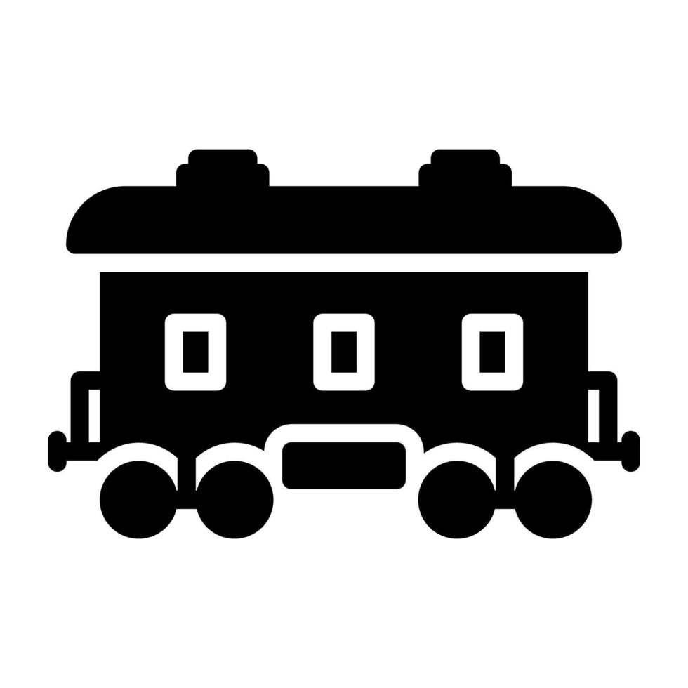 An icon design of cargo train, editable vector