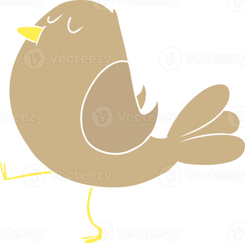 flat color style cartoon bird png