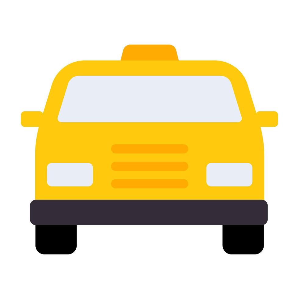 A flat design, icon of taxi vector