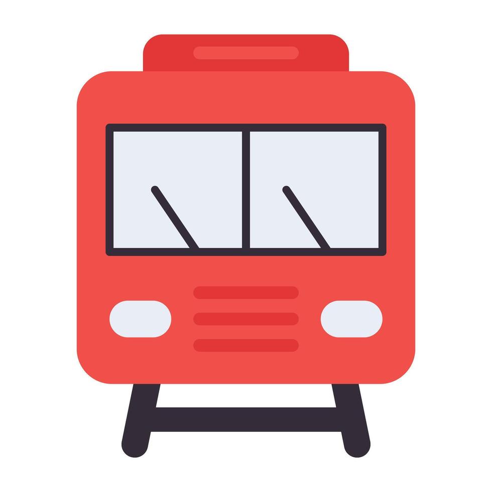 A flat design, icon of train vector