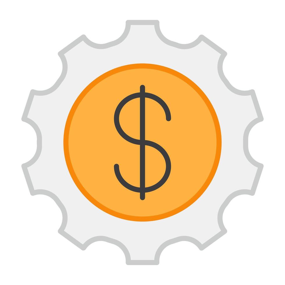 A flat design, icon of money management vector