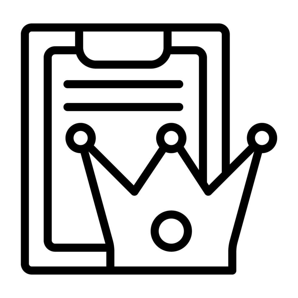 Icon of royal document, outline design vector